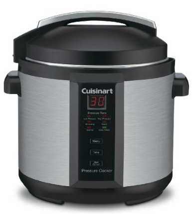 Cuisinart CPC-600AMZ 1000-Watt 6-Quart Electric Pressure Cooker, Brushed Stainless and Matte Black